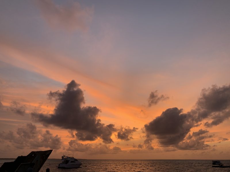 sunset in Maldives